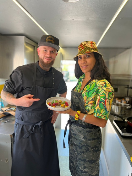 Frank kocht mit Barbara Becker